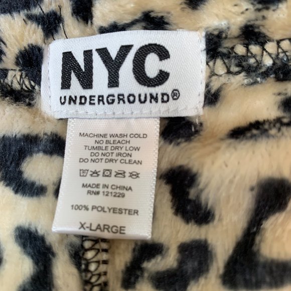 NYC Underground Super Soft Plush Pajama/Lounge Pants Nude/Black Size XL NWT - Picture 5 of 11